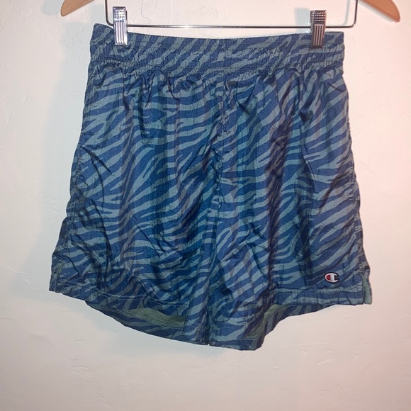 🦓🏀 Green x Blue Zebra Baller Basketball Shorts by Champion Size Medium 💎🪄 - Picture 1 of 9